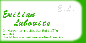 emilian lubovits business card
